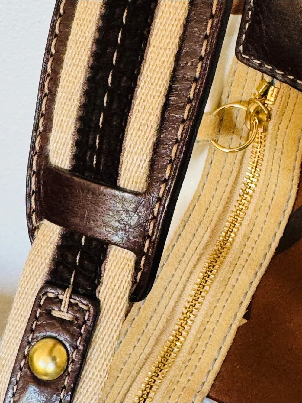 Coach 🩵🤎 Soho 10105 Satin Scarf Print Hobo Shoulder Bag Blue Brown Y2K Tassel - Picture 8 of 14